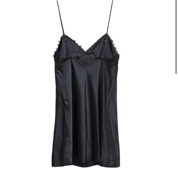BRAND NEW Elle Rêve Aja Satin Slip Dress in Black - Picture 3 of 7